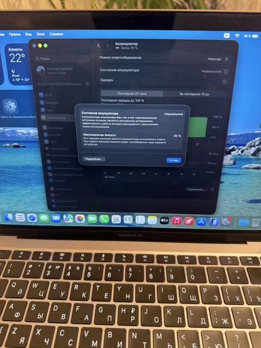 Macbook air M1 2020 8гб 245гб