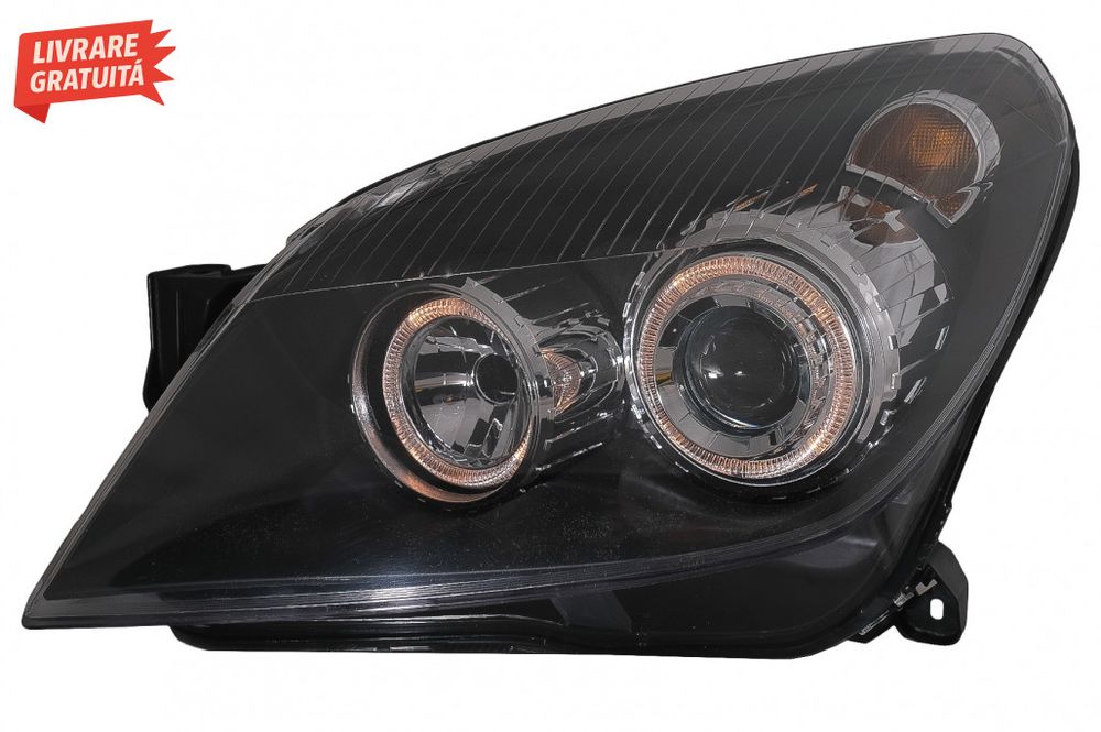 Faruri Opel Astra H (03.2004-2009) Angel Eyes Negru