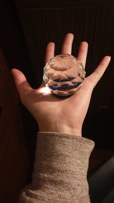 Sfera din cristal swarowski curcubeu originala piesa de colectie