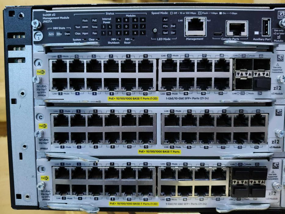 Switch Hp Aruba 5400R zl2, complet echipat, se da cu proba.