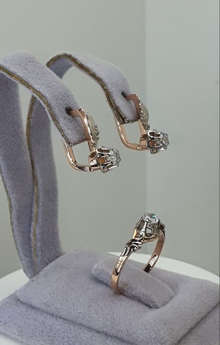 Ссср1989год Львовский ювелирные заводской комплект  583пробы 6.42грам