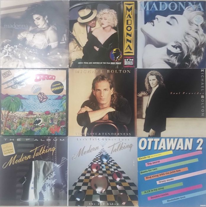 Discuri vinil, LP-uri, pop-rock, synth pop, disco, stare foarte
