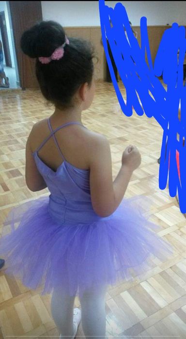 Rochita de balet mov Sansha 7-8 ani