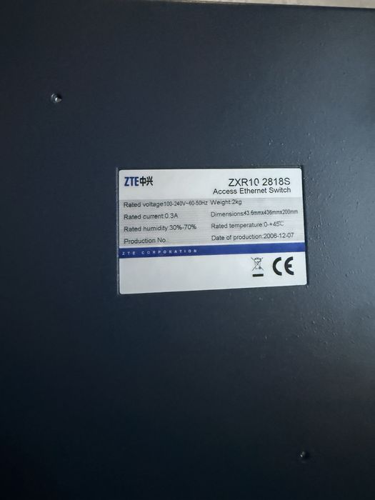 Суйч ZTE ZXR10 2818S