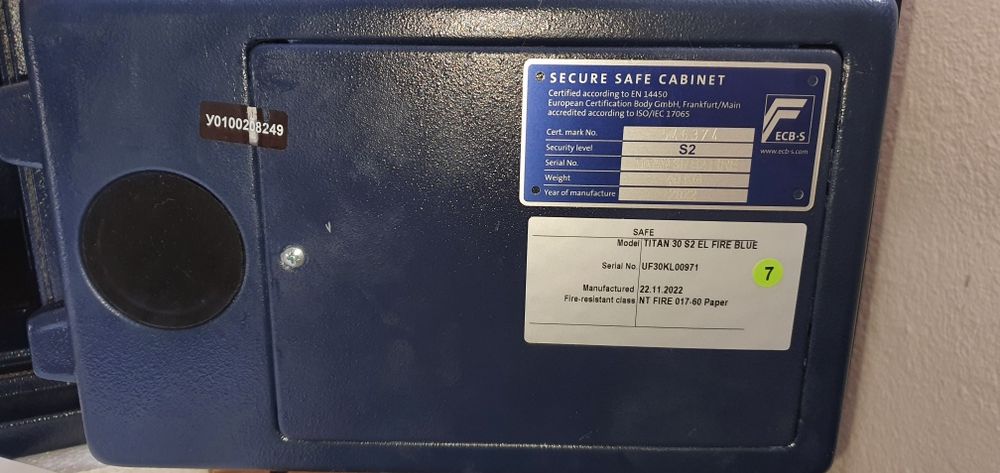 Сейф каса Rottner Titan 30 S2 Fire_made in Austria