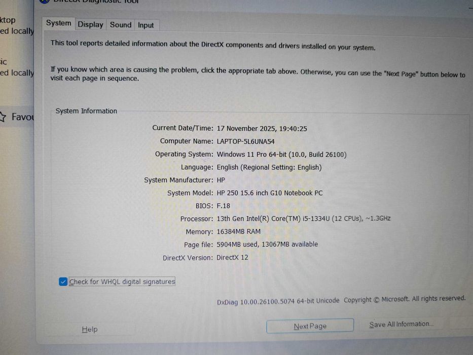 Laptop HP 250 G10 FHD 15.6 Intel Core i5-1334U 16GB DDR4 512GB SSD