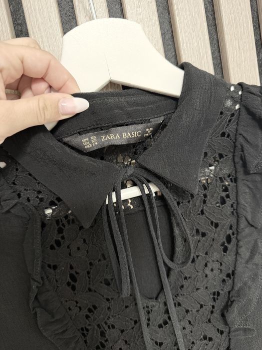 Bluza Zara neagra camasa negru intens xs