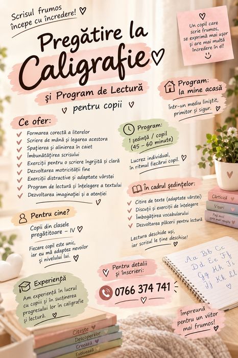 Pregatire la caligrafie si program de lectura