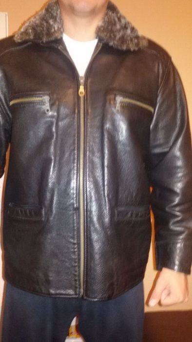 кожено яке, естествена кожа, размер L