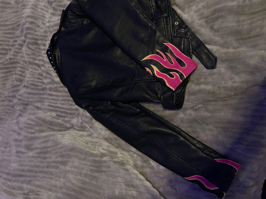 Черно кожено яке s/m размер