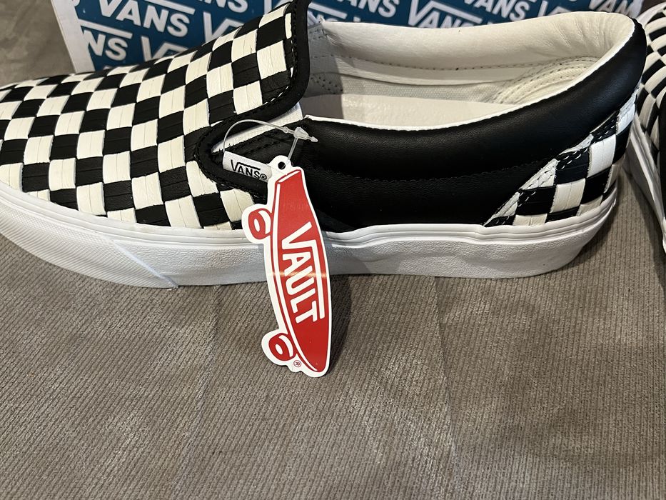 Чисто нови Vans Vault OG Slip On lx Leather Woven размер 43
