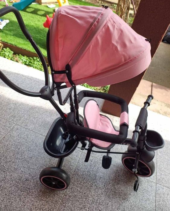 Tricicleta pentru copii gri /Roz/Turcoaz 1-6 ani 
Tricicleta este echi