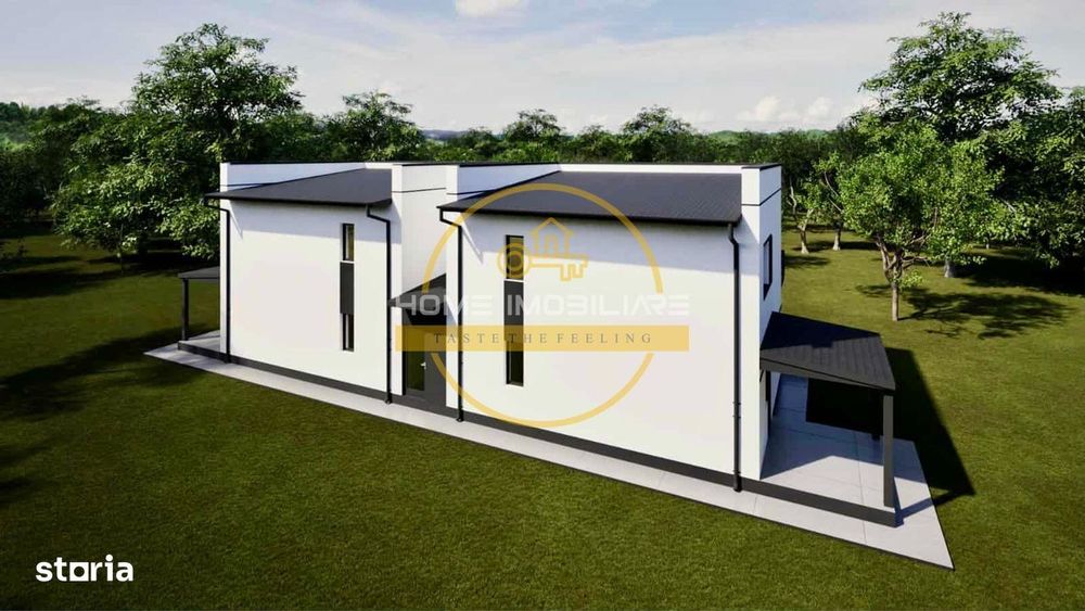 Duplex fără perete comun | 4 camere | 100 mp utili | 300 mp teren | Lu