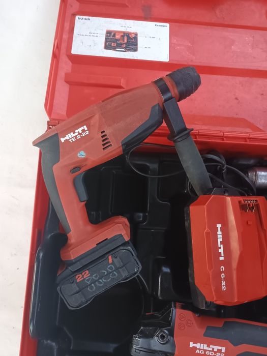 Set hilti nuron. Rotopercutor te 2. Flex Ag 6d. Filetanta sf4. Cutie, incarcator.