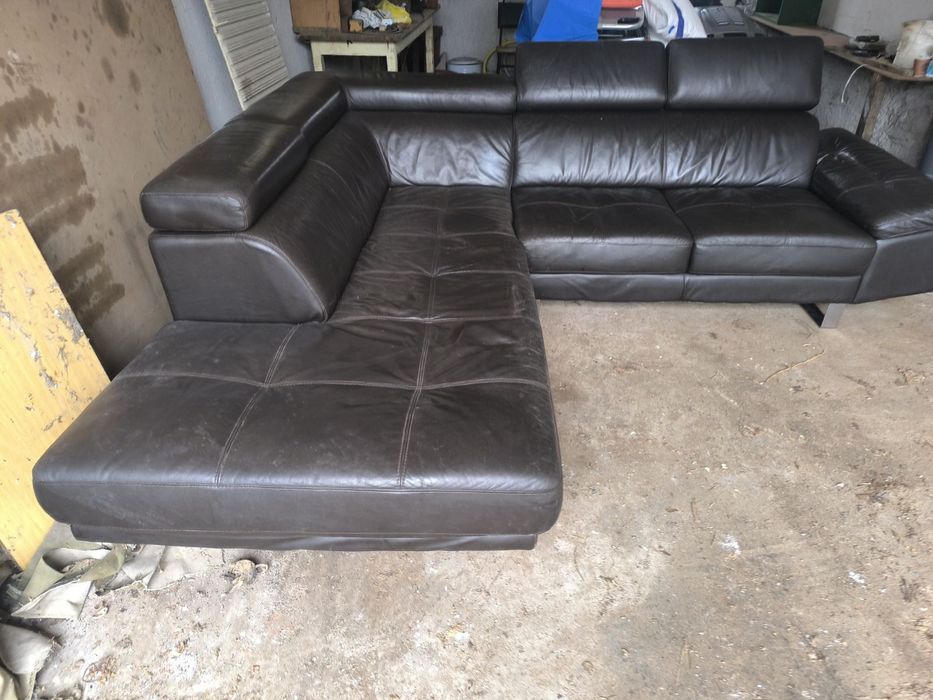 Кожен диван естествена кожа