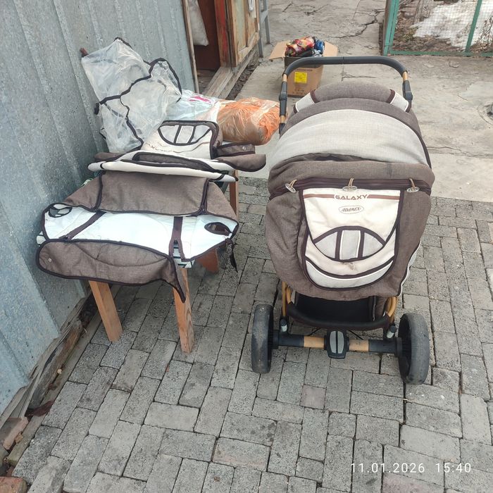 Продам коляску ADAMEX  3 в 1, бу