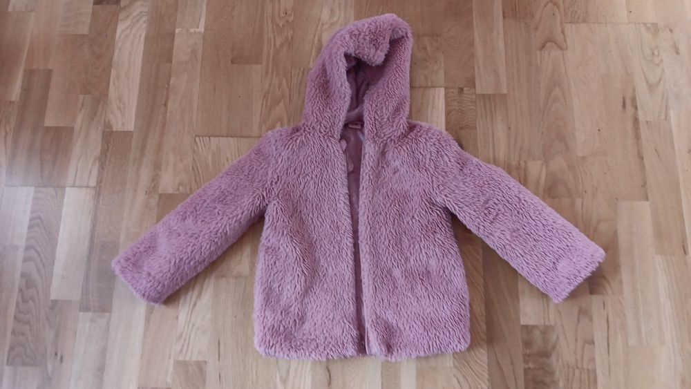 Топло пухено детско палто, яке, 116 размер, 5-6 год.