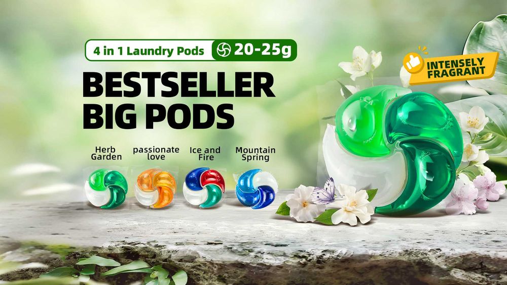 Detergent capsule, 25gr, diverse arome,40/50spalari WWW.ANNESPODS.RO