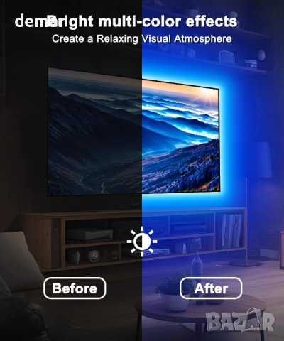 MORIACC LED светлини за телевизор 4M, синхронизират се с телевизора