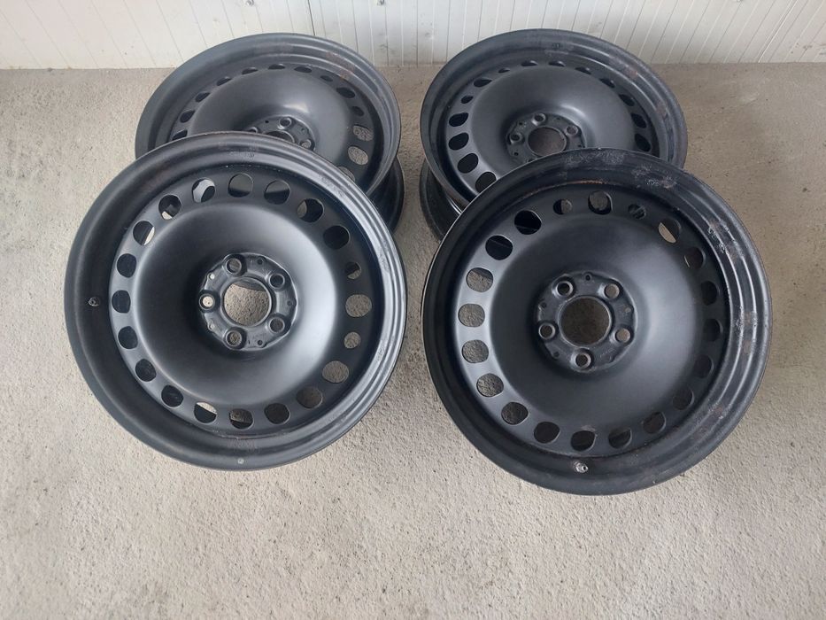 Set jante din tabla originale r17 / Mercedes Vw Audi Skoda Seat / 5x112 / ET 38 / diametru butic 66.6 / cu senzori de presiune