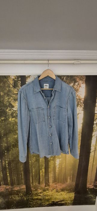 Camasa denim, blug zara. Impecabila