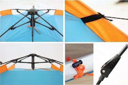 Cort plaja automat Solart, 4 persoane, protectie solara UPF 30