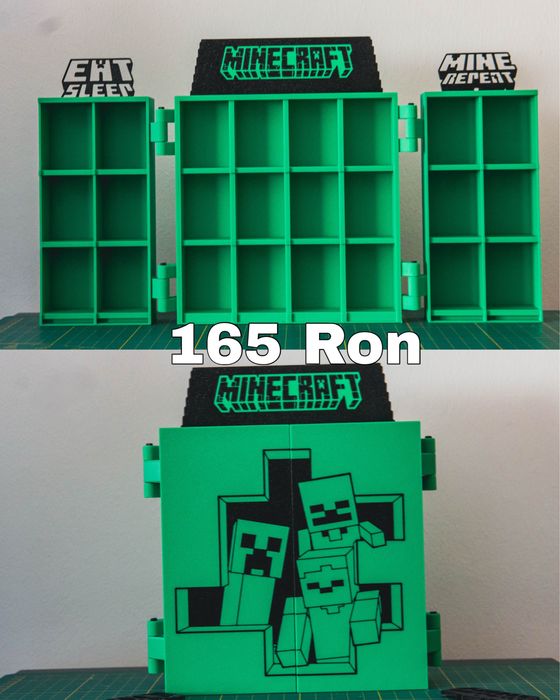 Box / Suport / Stand MINECRAFT pentru figurine Kinder Joy