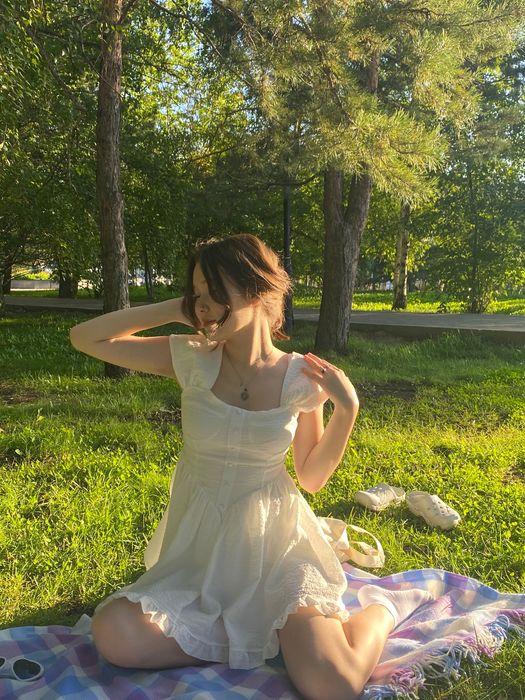 летний сарафан (белое платье)