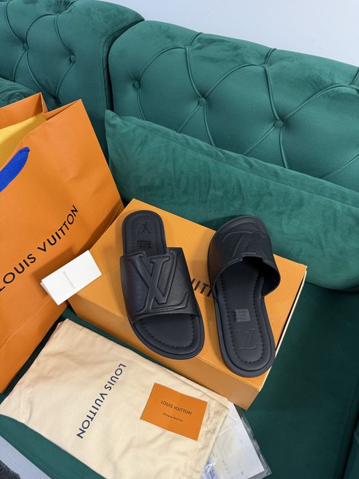 Papuci Louis Vuitton piele naturala Full Box Premium colectie noua
