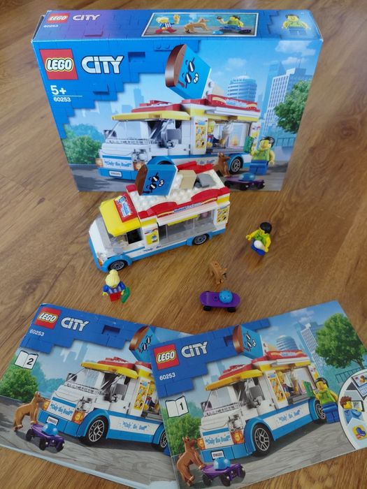 Lego каравани, LEGO Friends, Мобилен дом 41735, LEGO City Пингвинскибус 60384, LEGO City Кемпер за ваканция 60283, LEGO City Камион за сладолед 60253