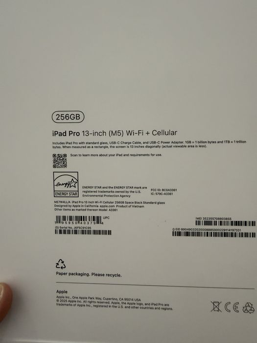 Ipad Pro 13-inch (M5) WI-Fi+Cellular