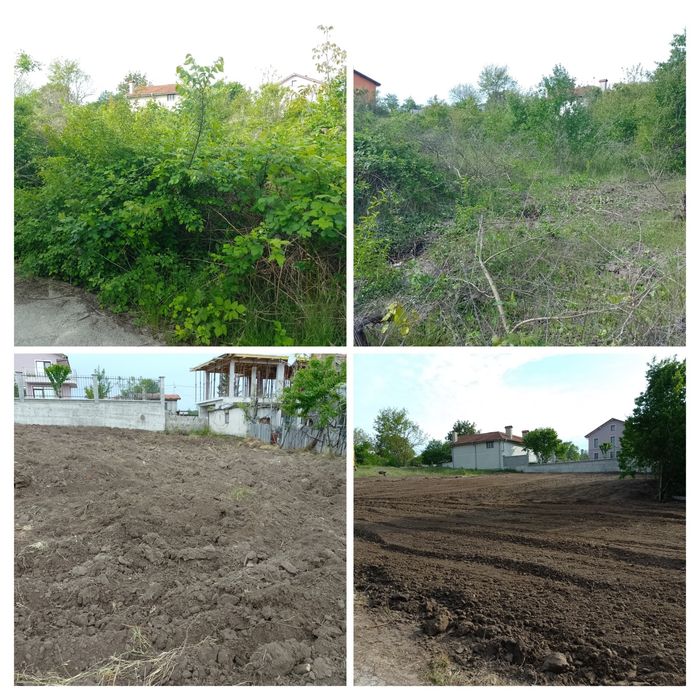 изграждане на огради с бетонни , подцинковани колове услуги с багер.