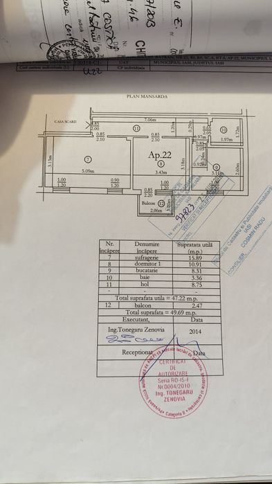 Apartament 2 camere, la mansardă, Mircea cel Bătrân.