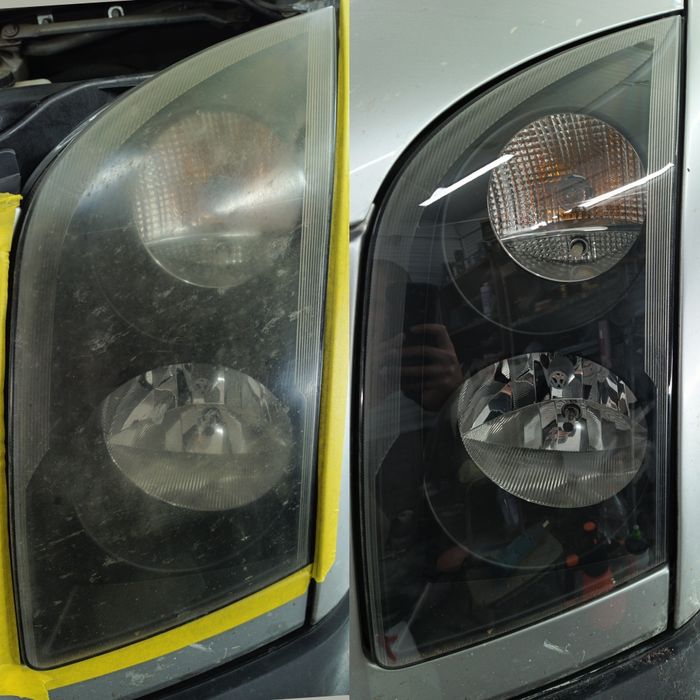 Полиране фарове, полагане на защитно фолио, затъмняване на стъкла