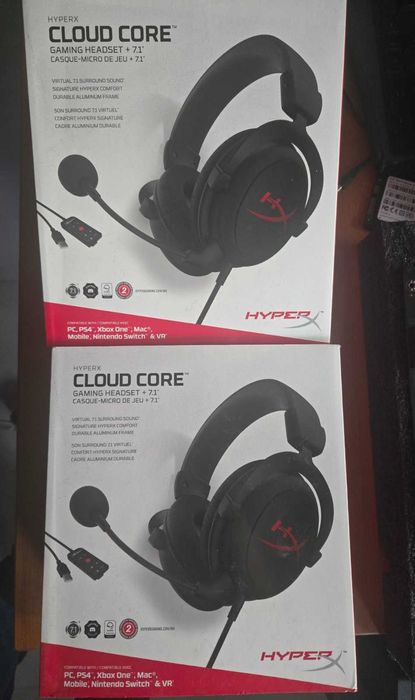 Геймърски слушалки HyperX Cloud Core 7.1, чисто нови