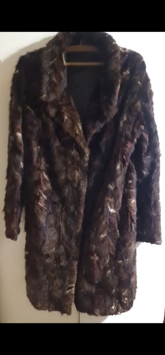 Луксозно палто от естествен косъм-визон