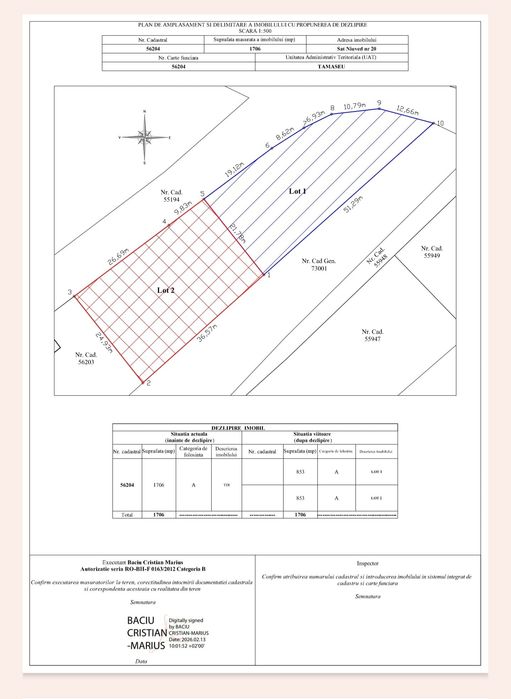 Vind 850 mp de teren în Niuved