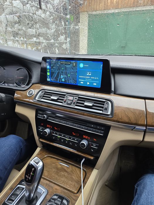 Navigatie android Carplay BMW seria 7 F01 Waze YouTube GPS BT USB