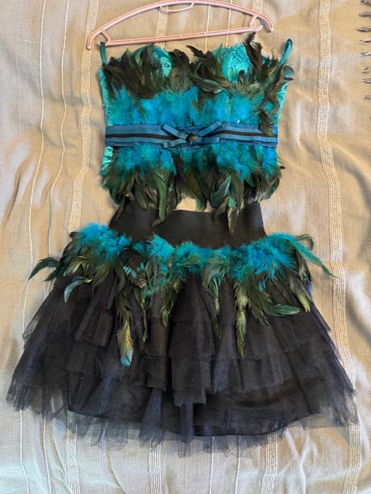 Ръчно шит комплект корсет с пола