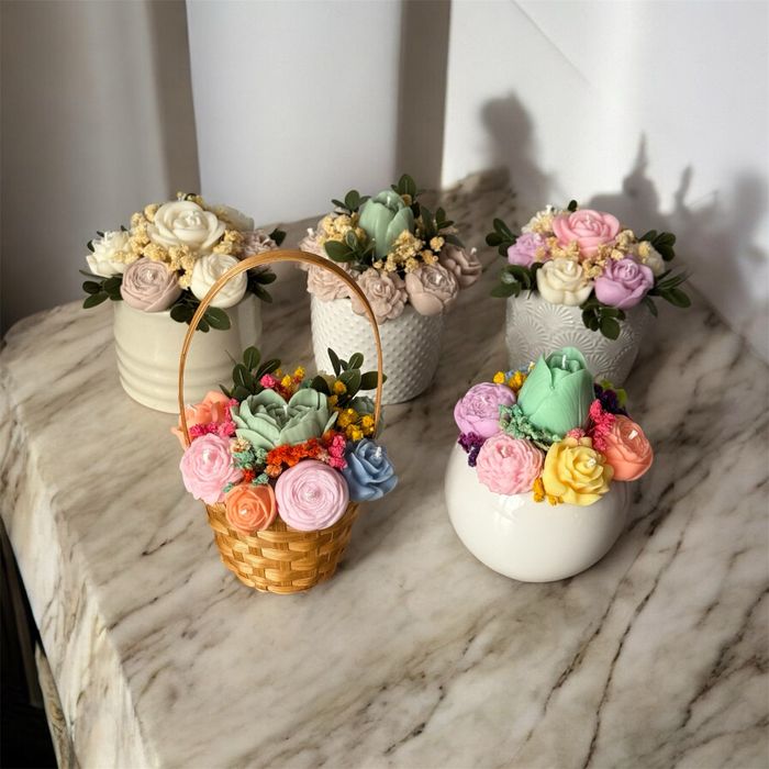 Ароматни букети от соеви свещи