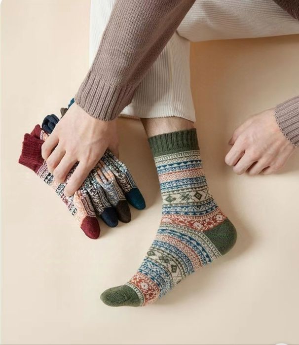 Теплые шерстяные носки