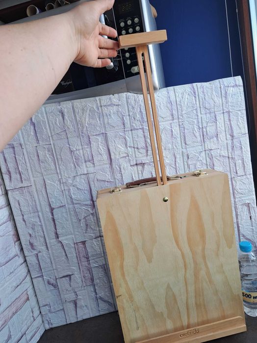 дървен кутия за бои за рисуване,статив