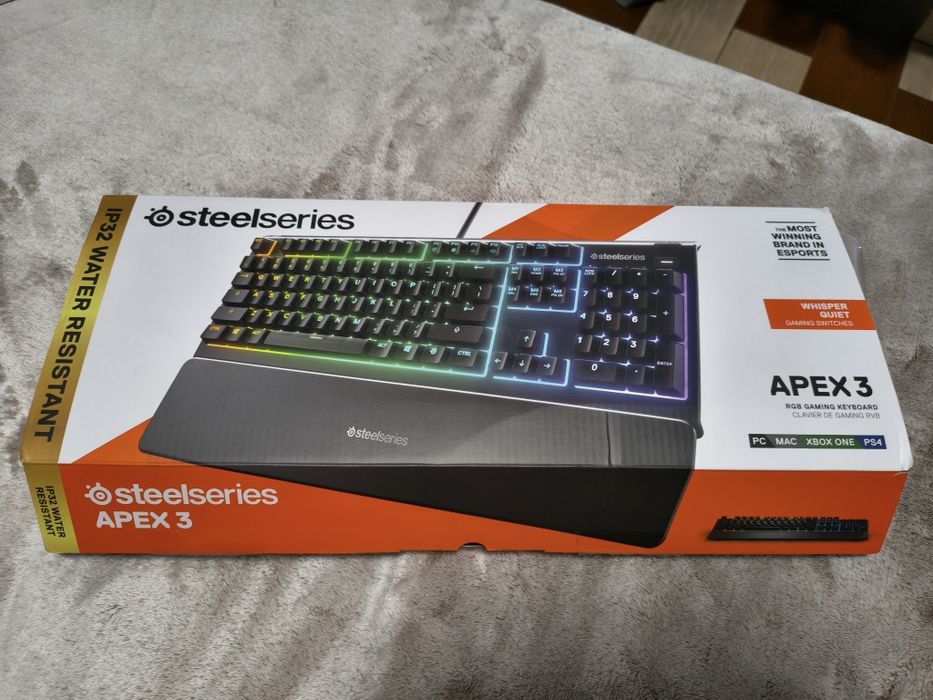 Tastatura Gaming STEELSERIES Apex 3, Whisper-Quiet Switch, USB, negru
