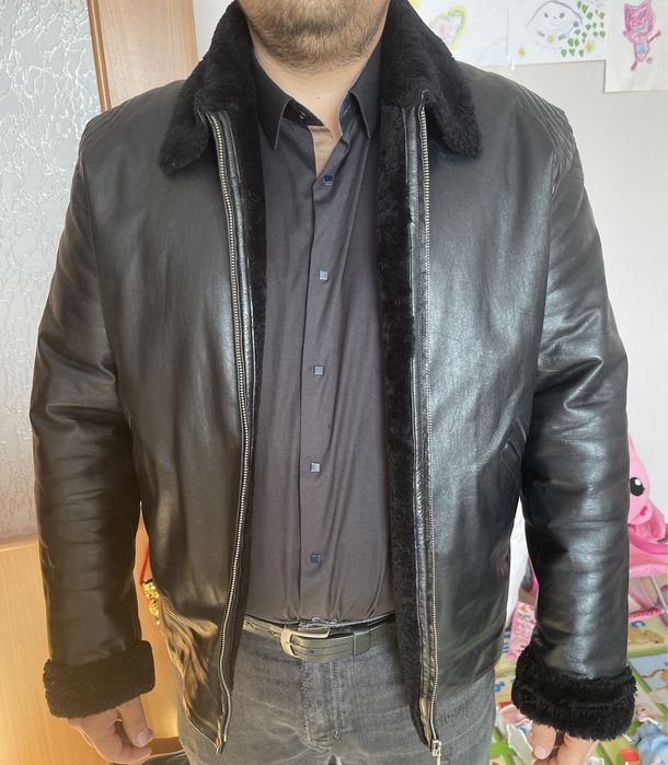 КОЖАНАЯ дубленка 50-52, состояние отличное!