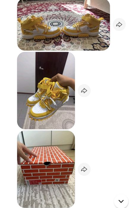 продам оригинальные nike off white air force mid1