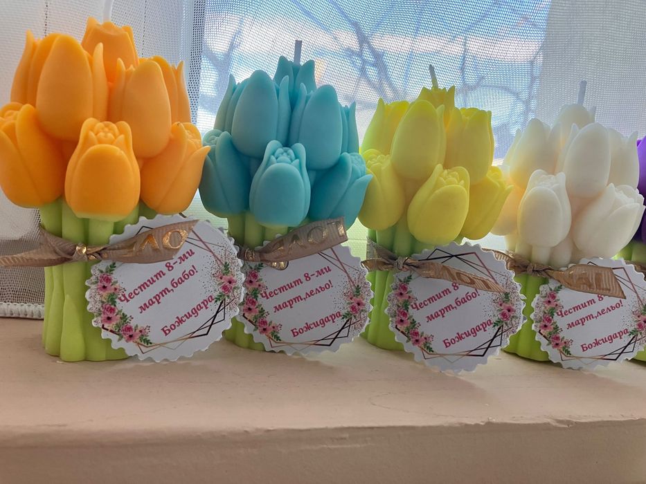 Свещи от соев восък подходящи за рожденни дни или друг повод