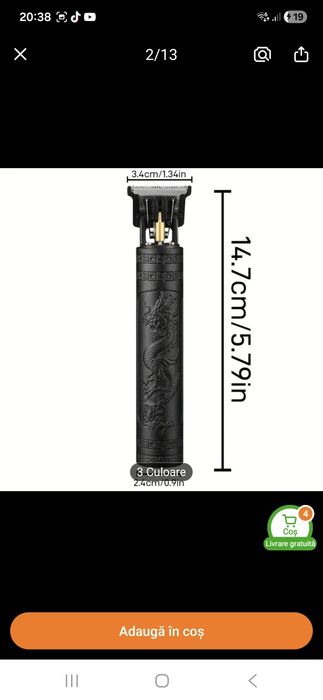 Masina tuns nouă în cutie cu accesorii