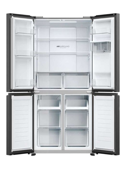 Нов инверторен side by side хладилник с диспенсър Haier HCR3818EWPT 463 литра антрацид