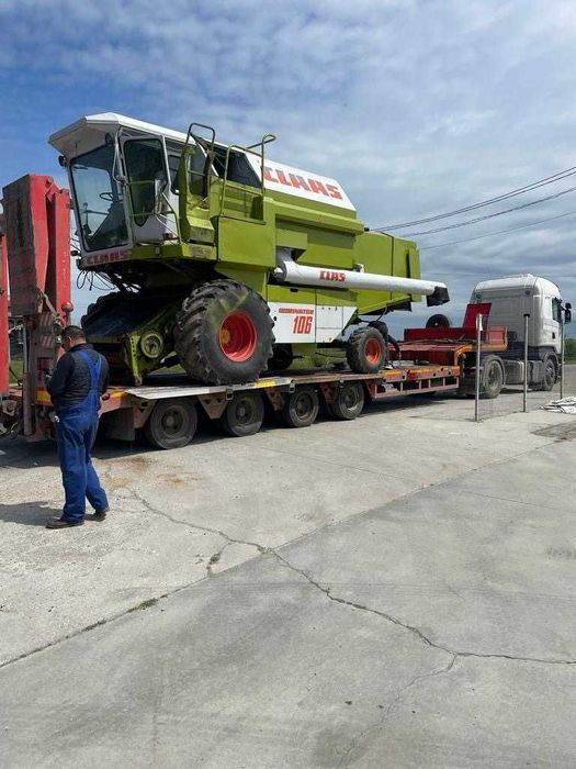 Transport cu trailer agabaritic utilaje, tractoare, combine agricole
