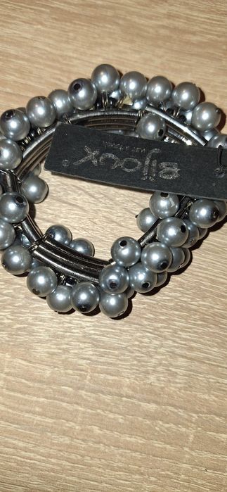 Brățară din perle gri,noua,eticheta,